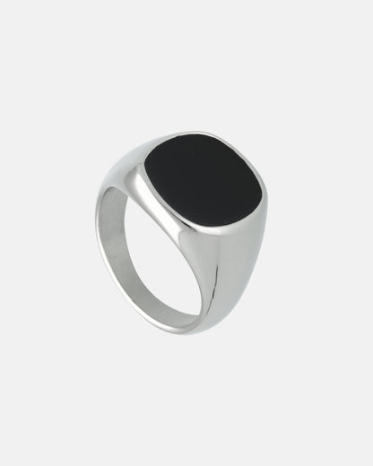 Anillo Nero Plateado