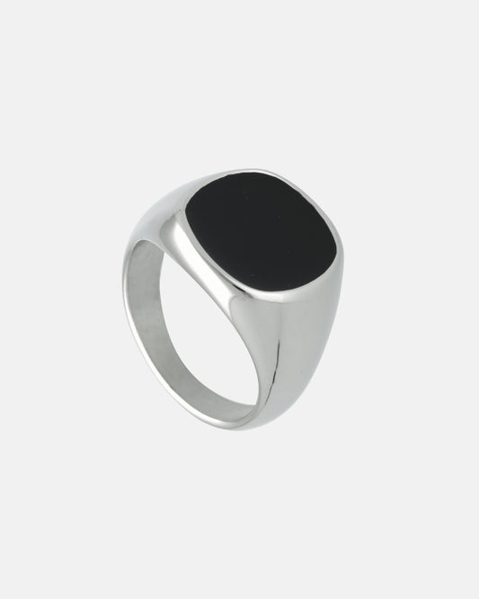 Anillo Nero Plateado