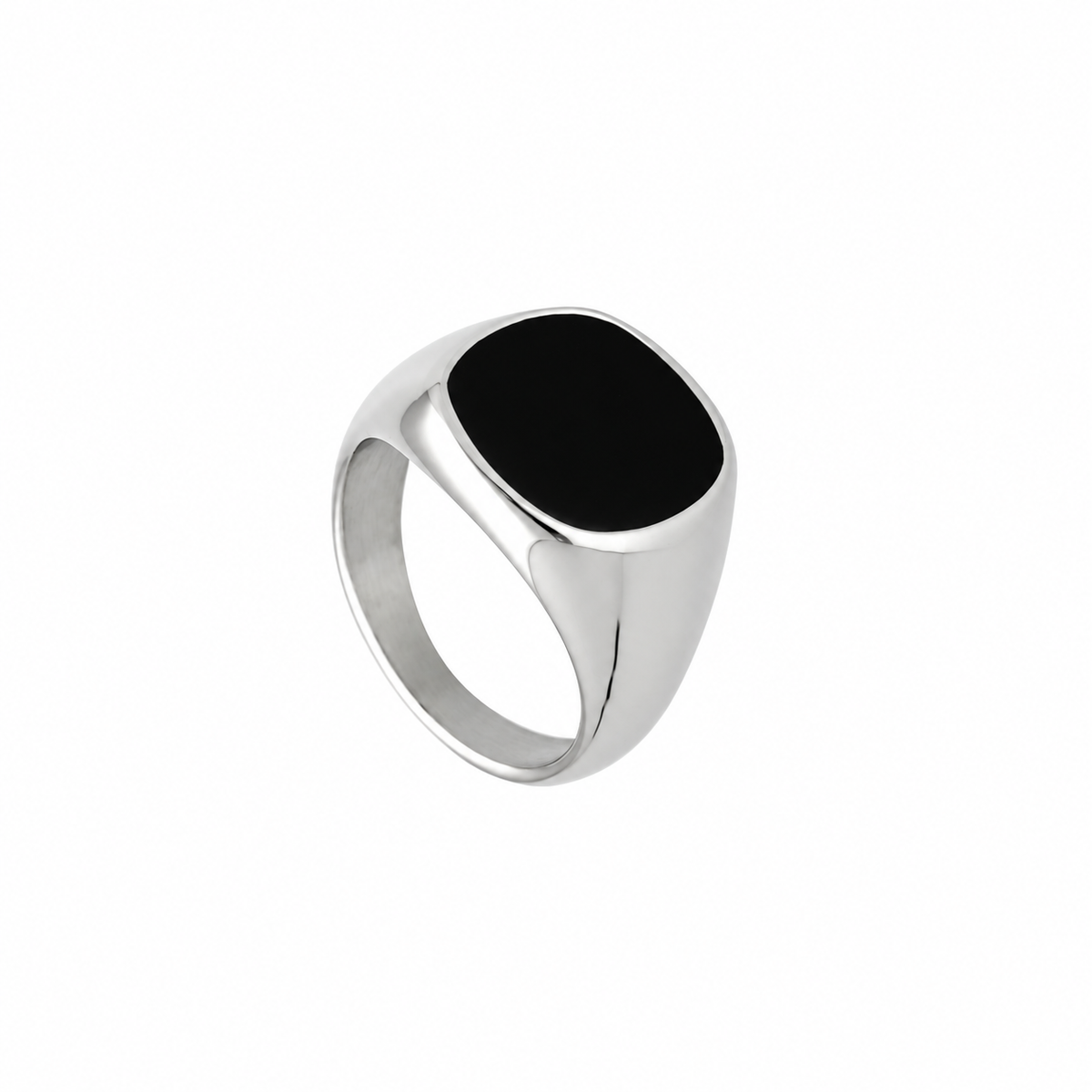 Anillo Nero Plateado